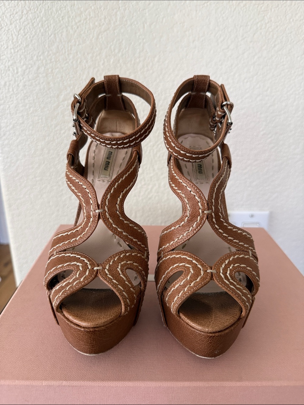 Miu Miu Bufalo Platform Sandals